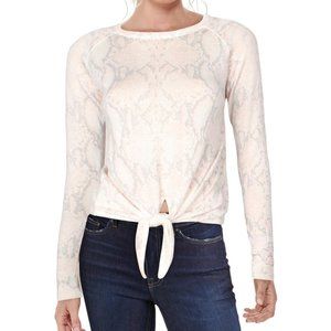 Olivaceous Snake-Print Tie-Front Sweater NTW Small